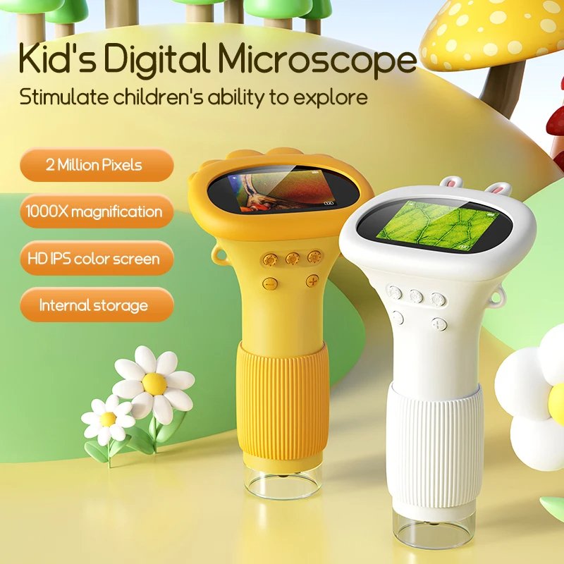 2.0 Inch Mini Pocket 1000X Microscope