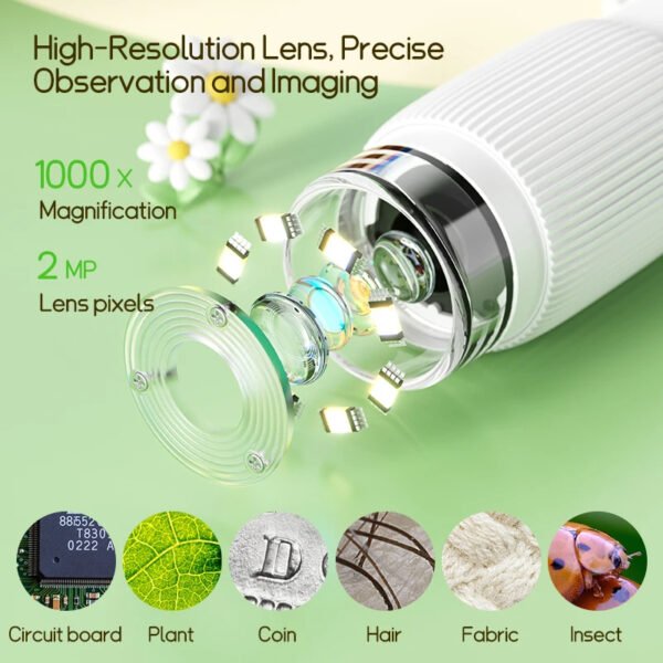 2.0 Inch Mini Pocket 1000X Microscope - Image 4