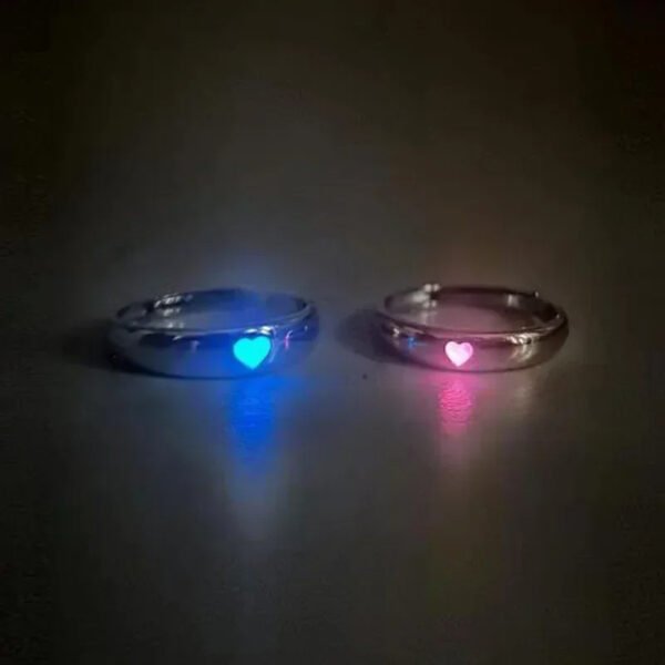 Blue/Pink Luminous Ring For Couple Gift