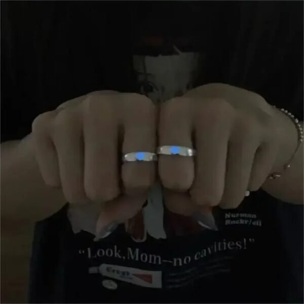 Blue/Pink Luminous Ring For Couple Gift - Image 4